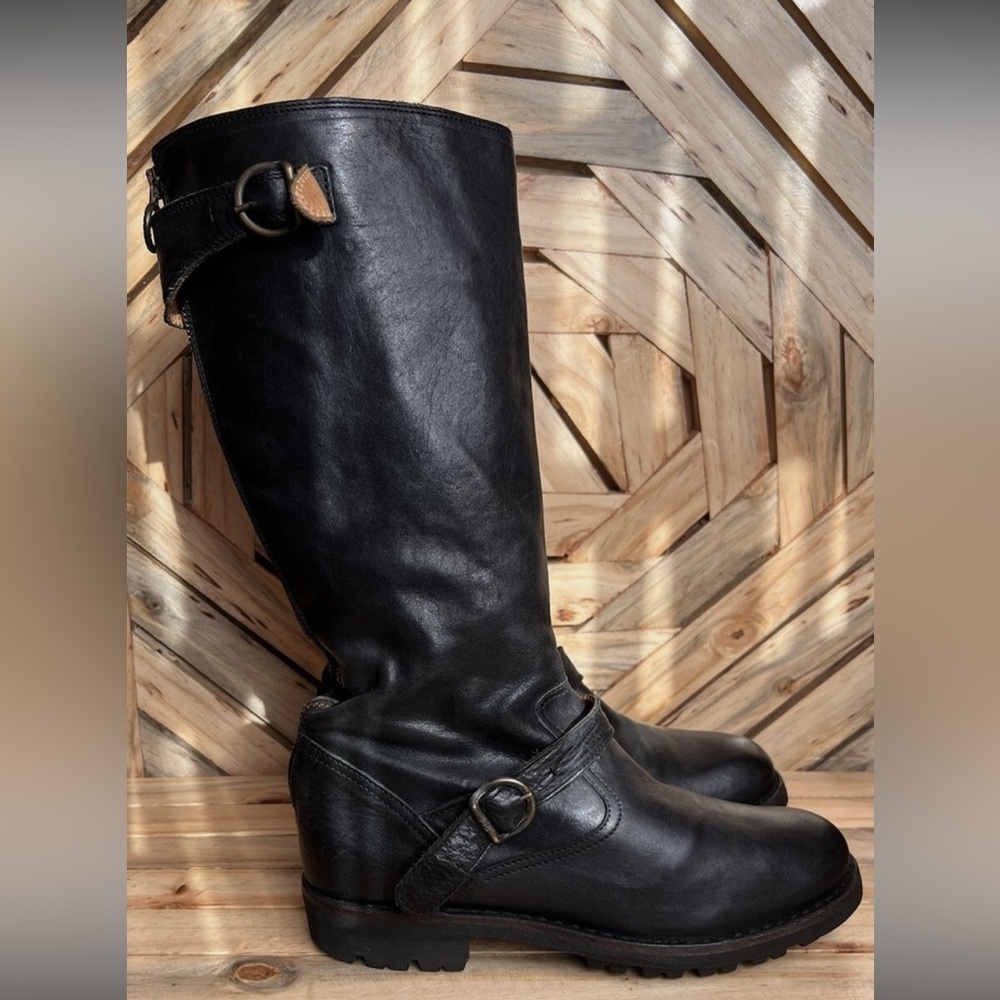 Fiorentini + Baker Women's Jules Jade D Leather Knee Riding Moto Zip Up Boots 6 - Picture 9 of 16